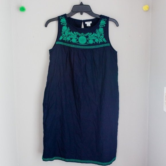 jcrew embroidered linen dress Rails | Fawn Dress - White Blue Embroidery | Premium Cotton | Size L main image 0